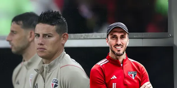James Rodríguez siendo suplente en el Sao Paulo de Brasil