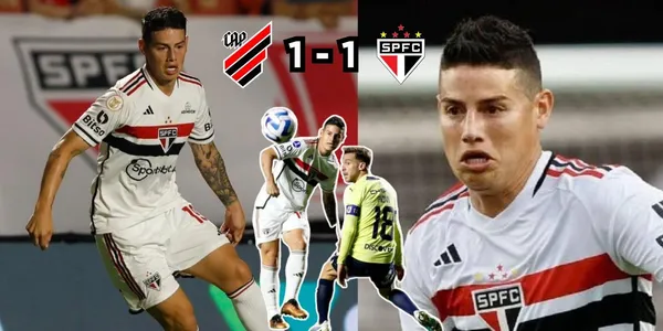 James Rodríguez sumó minutos en el Sao Paulo de Brasil.