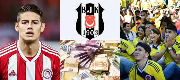 James Rodríguez tendría una oferta de Besiktas tras su salida de Olympiacos