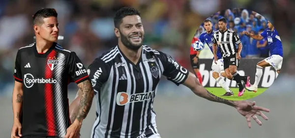 James Rodríguez tiembla porque su equipo perdió 2-0 ante Atlético Mineiro en Brasil