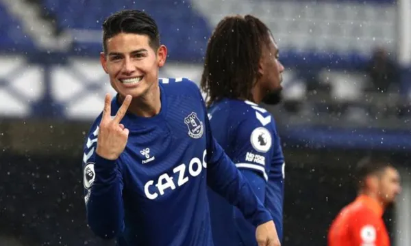 James Rodríguez tuvo destellos de calidad en el empate entre Everton y Burnley.