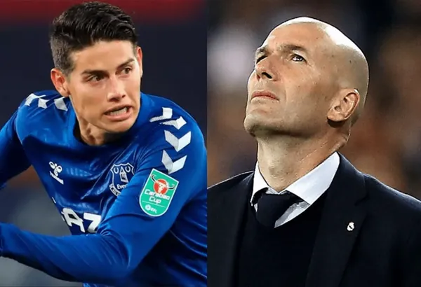James Rodríguez nunca tuvo la confianza necesario de Zinedine Zidane cuando estuvo en el Real Madrid.