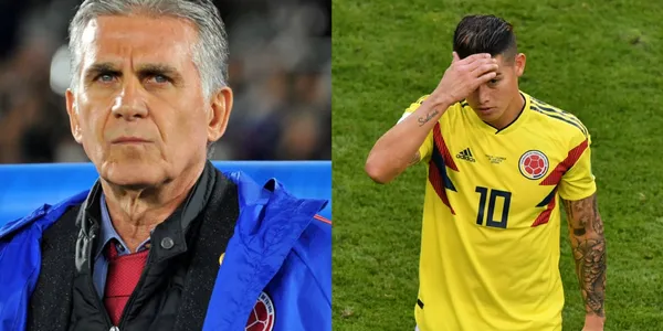 James Rodríguez no tuvo un gran nivel en la derrota ante Uruguay, pero a Carlos Queiroz le preocupa otra cosa.