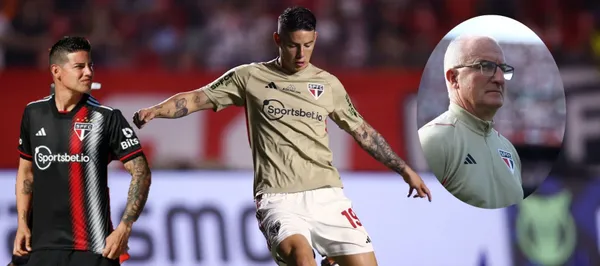 James Rodríguez viene de jugar como titular en la victoria 2-1 de Sao Paulo ante Coritiba en Brasil