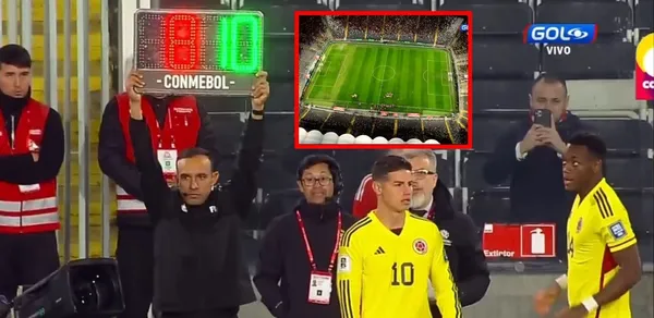 James Rodríguez vio minutos en la Selección Colombia contra la Selección Chile.