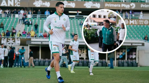 James Rodríguez y Eduardo Berizzo Foto: Club León