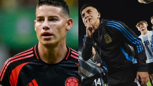 James Rodríguez y el mensaje que le enviaron desde la Selección Argentina Foto: AFA y James Rodríguez