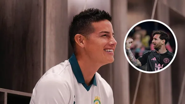 James Rodríguez y Lionel Messi Foto: Redes de James Rodríguez y X