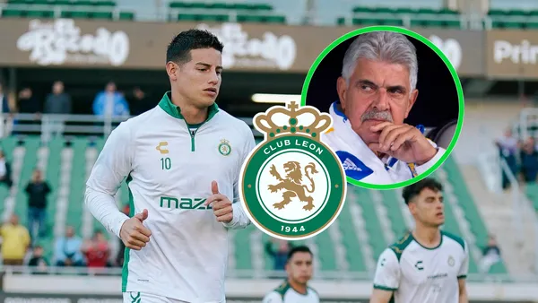 James Rodríguez y Ricardo Ferretti Foto: Club León y Tigres UANL