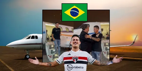James Rodríguez ya aterrizó en Brasil para ponerse a disposición de su nuevo equipo el São Paulo.