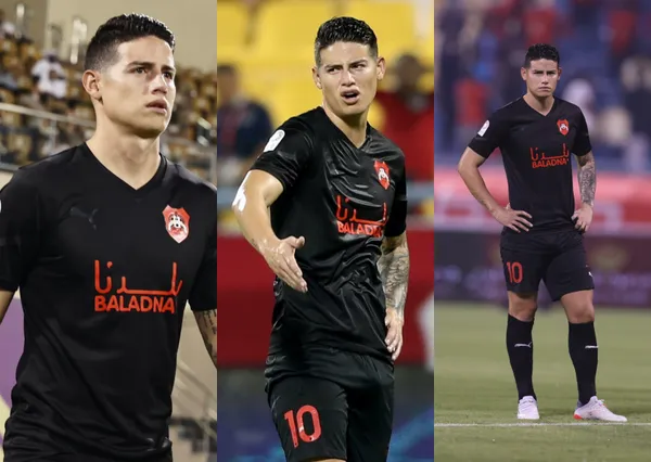 James sufrió un amargo debut en su primer partido con el Al-Rayyan SC de Qatar y las críticas no se hicieron esperar.