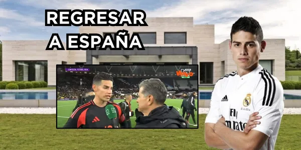 James y una vuelta a España. Foto tomada de madrid-barcelona.com y captura de pantalla Win Sports.