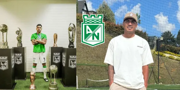 Jefferson Duque con varios títulos de Atlético Nacional