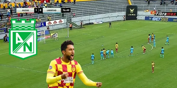 Jeison Medina anotó desde el punto penal con Aucas de Ecuador