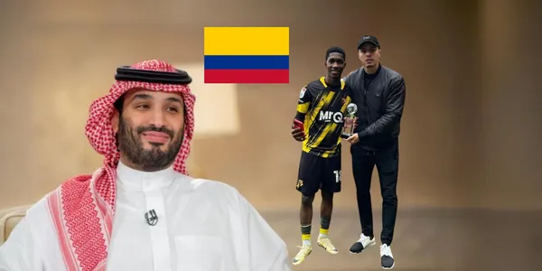 Jeque árabe y Yaser Asprilla junto a su representante