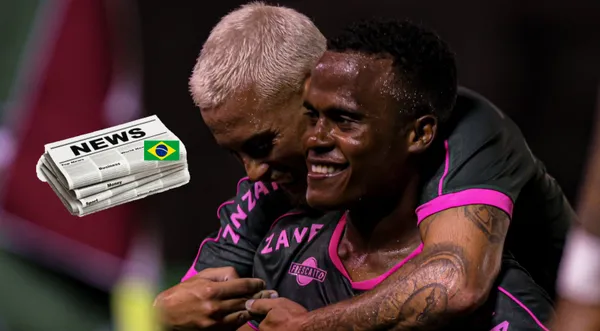 Jhon Arias celebrando nuevamente con Fluminense.