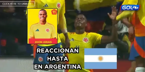 Jhon Arias celebrando su gol en Colombia contra Rumania. Foto captura de pantalla Gol Caracol y FCF.
