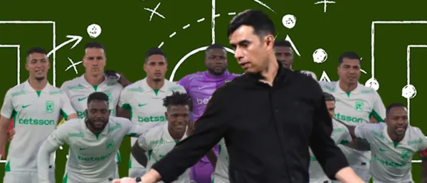 Jhon Bodmer y jugadores de Nacional.