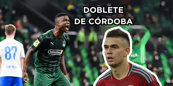 Jhon Córdoba no para de hacer goles en la Liga Premier de Rusia
