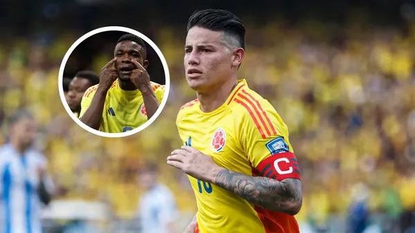 Jhon Córdoba y James Rodríguez Foto: Noticias Caracol y Semana