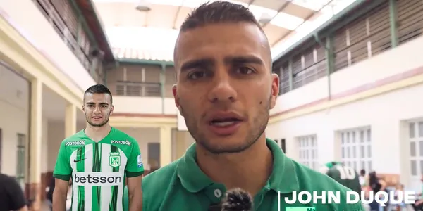 Jhon Duque en la actividad social de Atlético Nacional