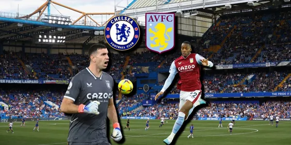 Jhon Jáder Durán estuvo en el partido del Aston Villa contra el Chelsea.