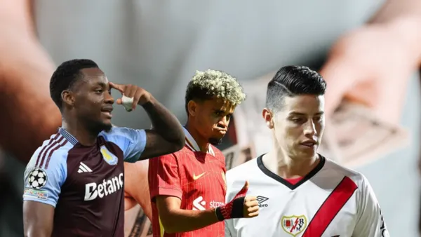 Jhon Jader Durán, Luis Díaz y James Rodríguez Foto: Semana, LFC y Pexels