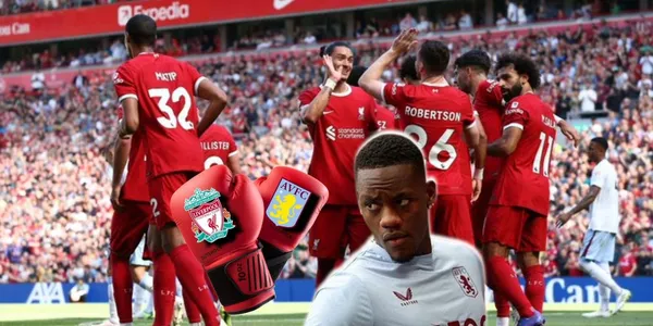 Jhon Jáder Durán tuvo un encontronazo con un jugador del Liverpool.