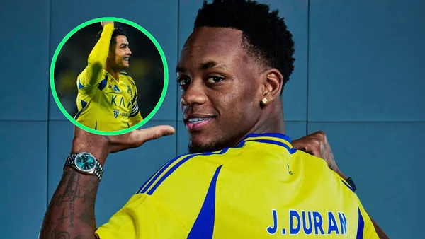 Jhon Jader Durán y Cristiano Ronaldo Foto: Al-Nassr