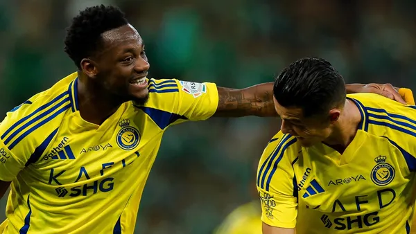 Jhon Jader Durán y Cristiano Ronaldo Foto: Al Nassr