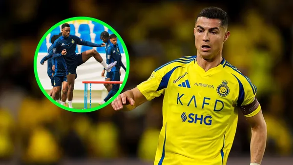 Jhon Jader Durán y Cristiano Ronaldo Foto: Al Nassr