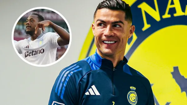 Jhon Jader Durán y Cristiano Ronaldo Foto: Aston Villa y Cristiano Ronaldo