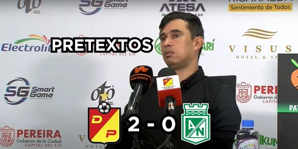 Jhon Jairo Bodmer se excusó tras la humillante derrota que sufrió Atlético Nacional contra el Deportivo Pereira.