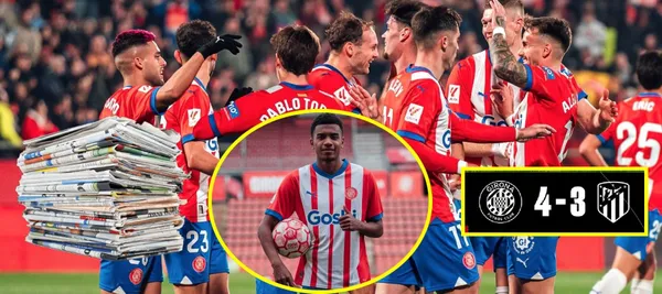 Jhon Solís tuvo minutos en la victoria de Girona vs Atlético de Madrid en la liga de España