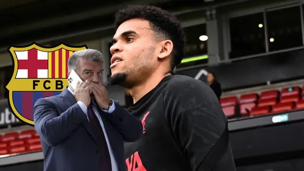 Joan Laporta y Luis Díaz Foto: FC Barcelona y redes sociales de Luis Díaz