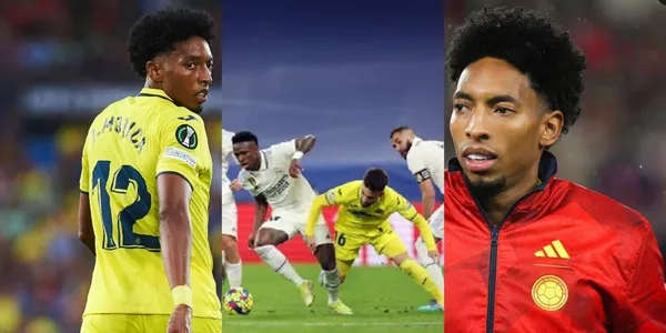 Johan Mojica estuvo con escasos minutos en el juego entre el Villarreal CF contra el Real Madrid.