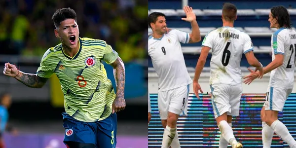 Jorge Carrascal se vengó de uno de los uruguayos que fueron titulares en el partido donde Uruguay venció a la Tricolor por 3-0.