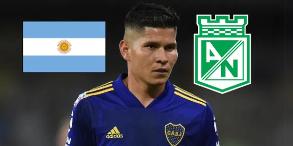 Jorman Campuzano con la camiseta de Boca Juniors