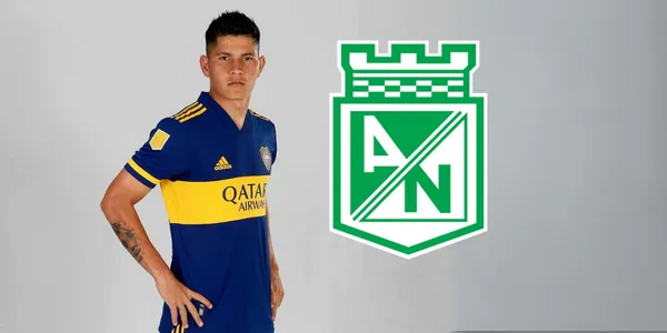 Jorman Campuzano con la camiseta de Boca Juniors