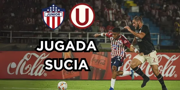 José Enamorado jugando contra Universitario. Foto tomada de Twitter de Junior FC.