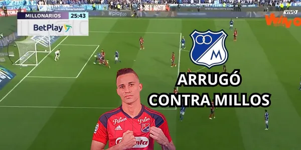 José Luis Chunga criticado hace poco en el partido contra el Millonarios FC.