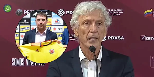 José Néstor Pékerman hablando en una rueda de prensa
