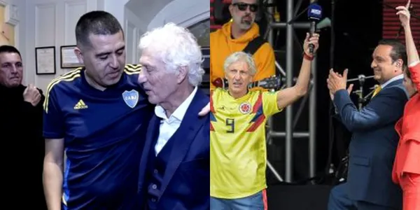 José Néstor Pékerman presente con un emotivo gesto en la despedida de Juan Román Riquelme en Argentina.
