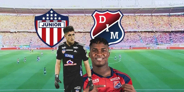 José Ortiz del DIM pudo anotar un gol para descontar contra el Junior FC.