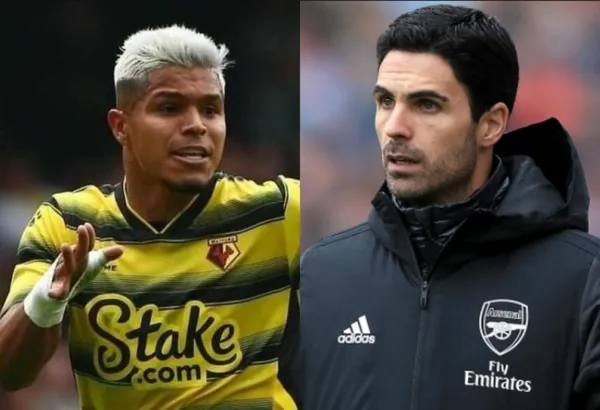 Juan Camilo Hernández la rompió en Inglaterra y el reconocido entrenador Mikel Arteta se quedó sorprendido.