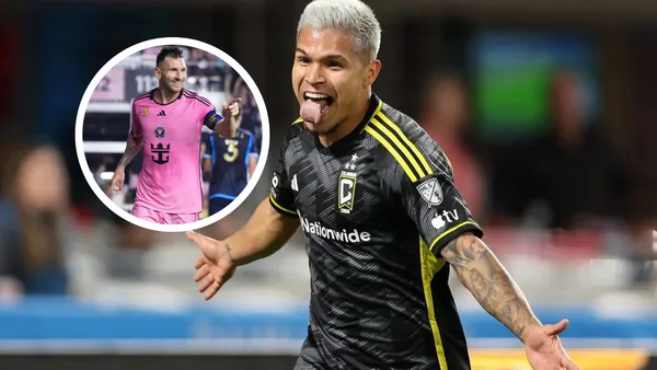 Juan Camilo Hernández y Lionel Messi Foto: MLS