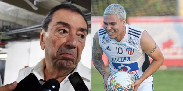 Juan Fernando Quintero da malas noticias en el Junior FC.