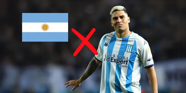 Juan Fernando Quintero en un partido con el Racing Club de Argentina