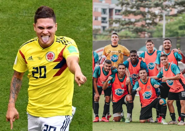 Juan Fernando Quintero ya está concentrado con la Selección Colombia y en el grupo de jugadores hay uno que le llamó la atención.