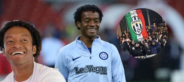 Juan Guillermo Cuadrado celebra ahora en el Inter de Milán